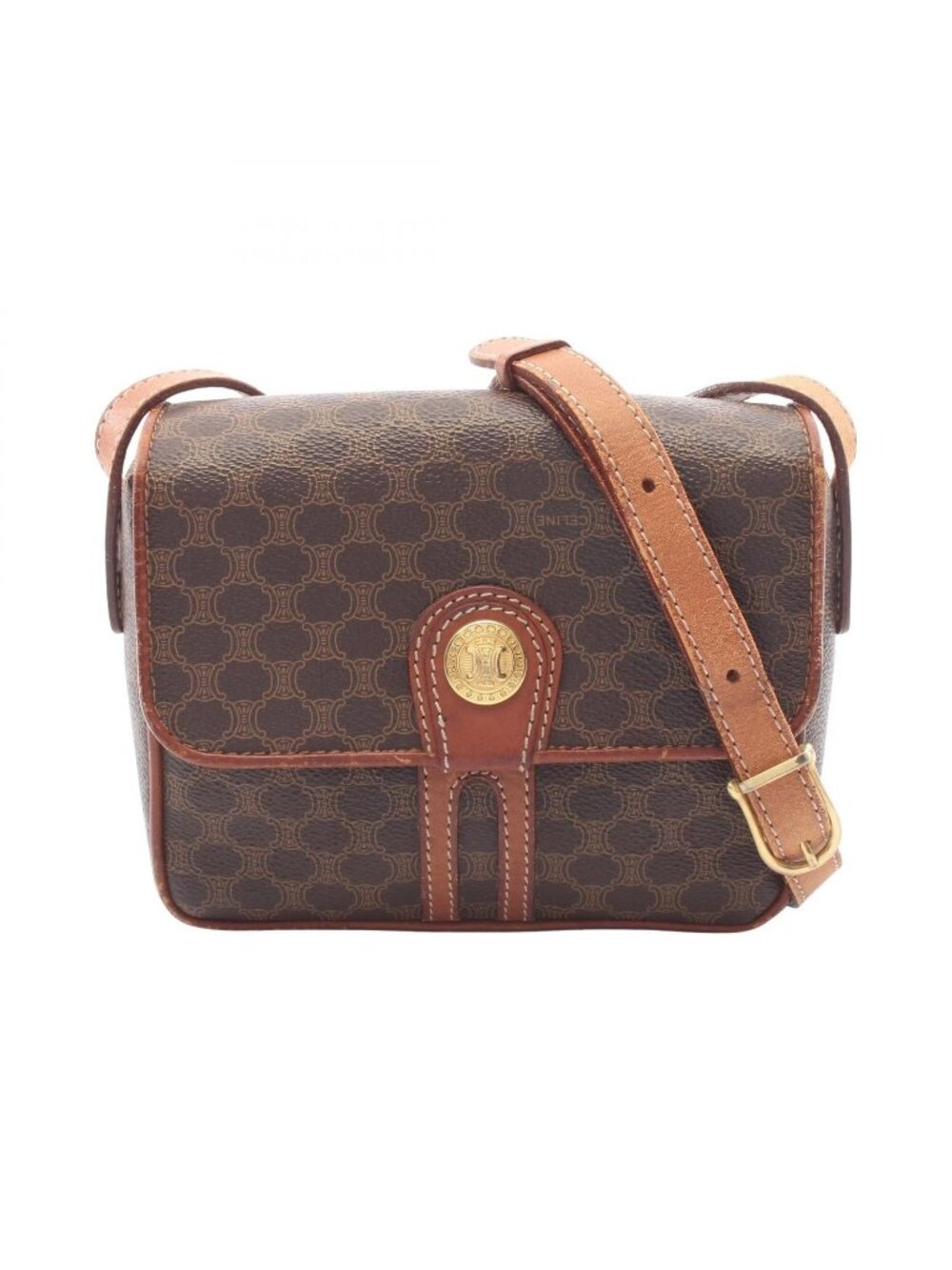 Celine Shoulder Bag Macadam Leather